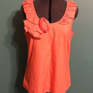 J Crew Peach rose ruffle blouse